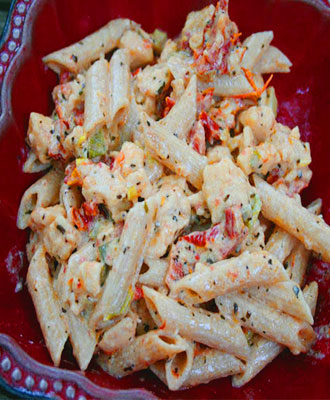 Garlic Chicken Pasta with Sun-Dried Tomatoes