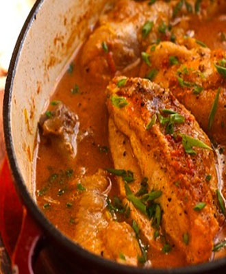 Cider-Braised Chicken 