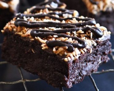 toasted coconut Samoas brownies