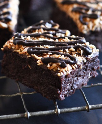 toasted coconut Samoas brownies 