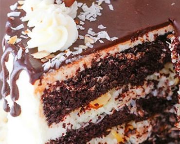 Chocolate-Almond Coconut Layer Cake