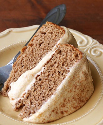 Gluten Free Spice Cake with a Pumpkin Buttercream