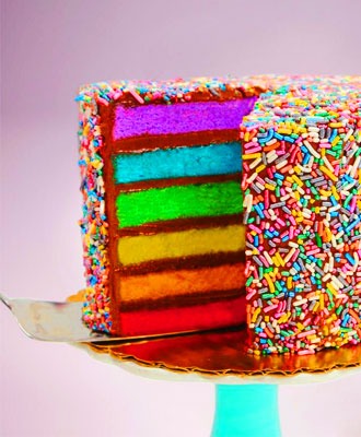 Rainbow Chocolate Cake 