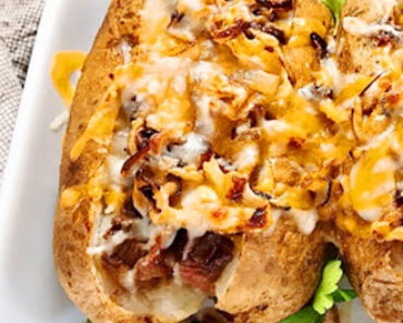 Loaded Philly Cheesesteak Potatoes