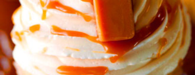 Egg-Free Vanilla Cupcakes with Salted Caramel