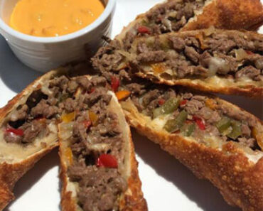 Mini Philly Cheesesteak Egg Rolls