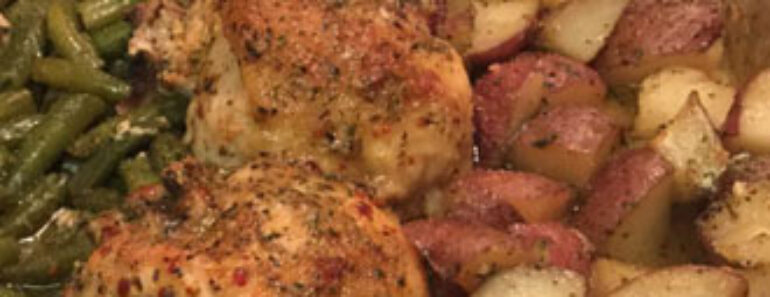 One Pan Chicken Green Beans and Potatoes