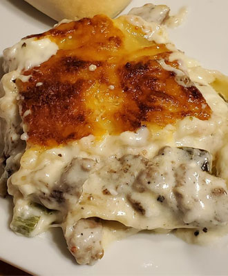 Philly Cheesesteak Lasagna 