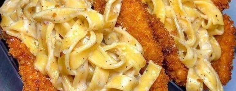 Fried Chicken Alfredo Tacos
