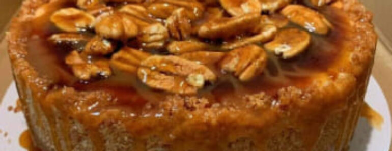 Bourbon Pecan Caramel Cheesecake