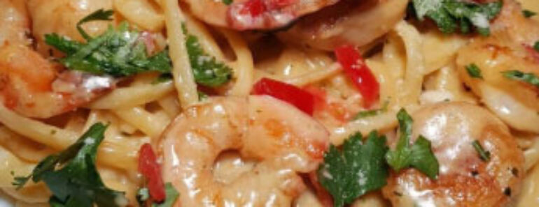 Creamy Shrimp Scallop Fettuccine