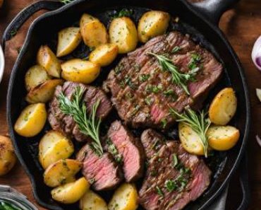 Garlic Butter Steak and Potatoes Skillet