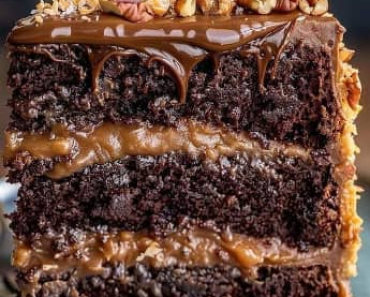 Luxurious Chocolate Caramel Pecan Cake