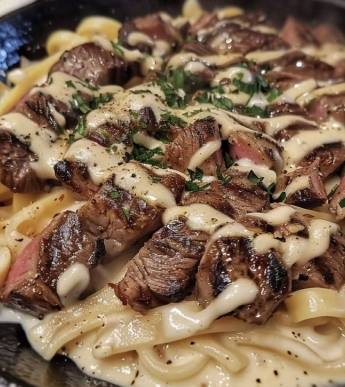 Steak alfredo