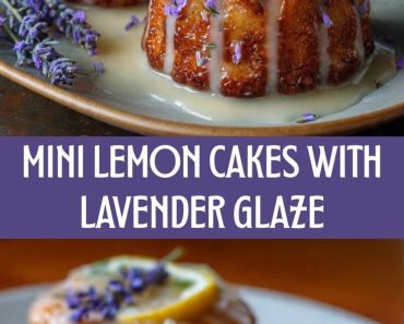 Mini Lemon Cakes With Lavender Glaze