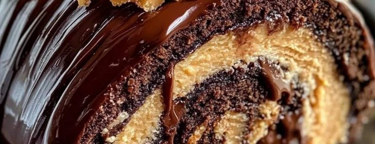 Peanut Butter Cup Chocolate Roll