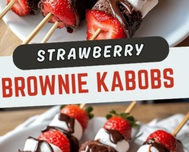 strawberry brownie kabobs