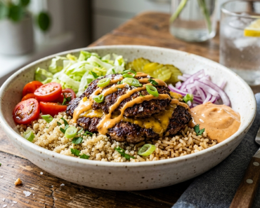 Easy Savory Smash Burger Bowl