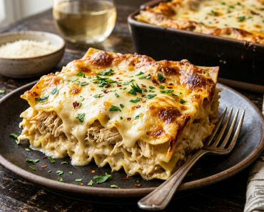 cheesy chicken alfredo lasagna