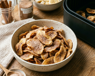 cinnamon sugar air fryer banana chips