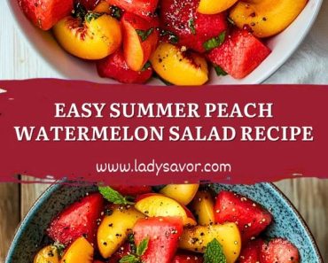 Easy Summer Peach Watermelon Salad