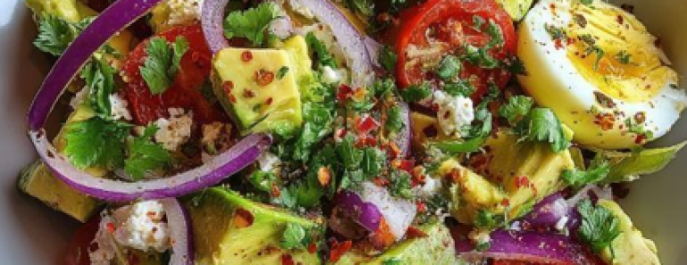 Workout Egg Avocado Salad