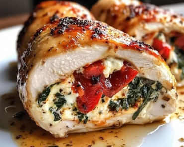 Roasted Red Pepper, Spinach, and Mozzarella Stuffed Chicken Recipe for a Flavorful Dinner