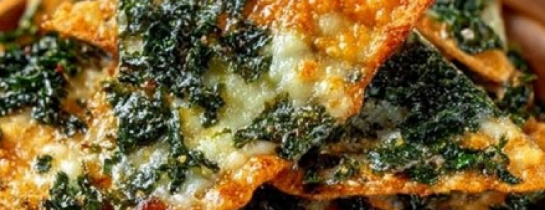 Mediterranean Spinach and Feta Crisps