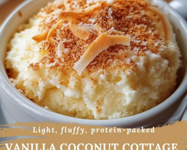 Vanilla Coconut Cottage Cheese Mug Cake