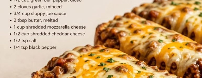sloppy joe garlic bread bake