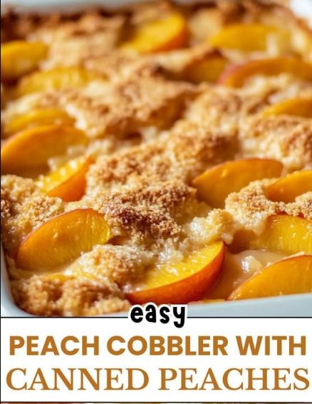 Easy Peach Cobbler with Canned Peaches