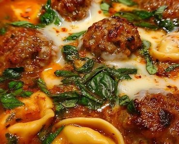 Meatball Tortellini Soup Comfort Food You Will Crave on Every Cozy Night for Cozy Meal Prep