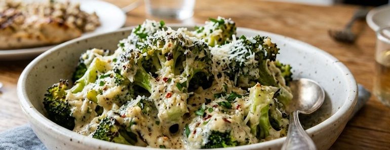 Creamy Garlic Parmesan Broccoli for a Quick Side