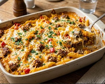 Ranch Sausage Corn Pasta Bake